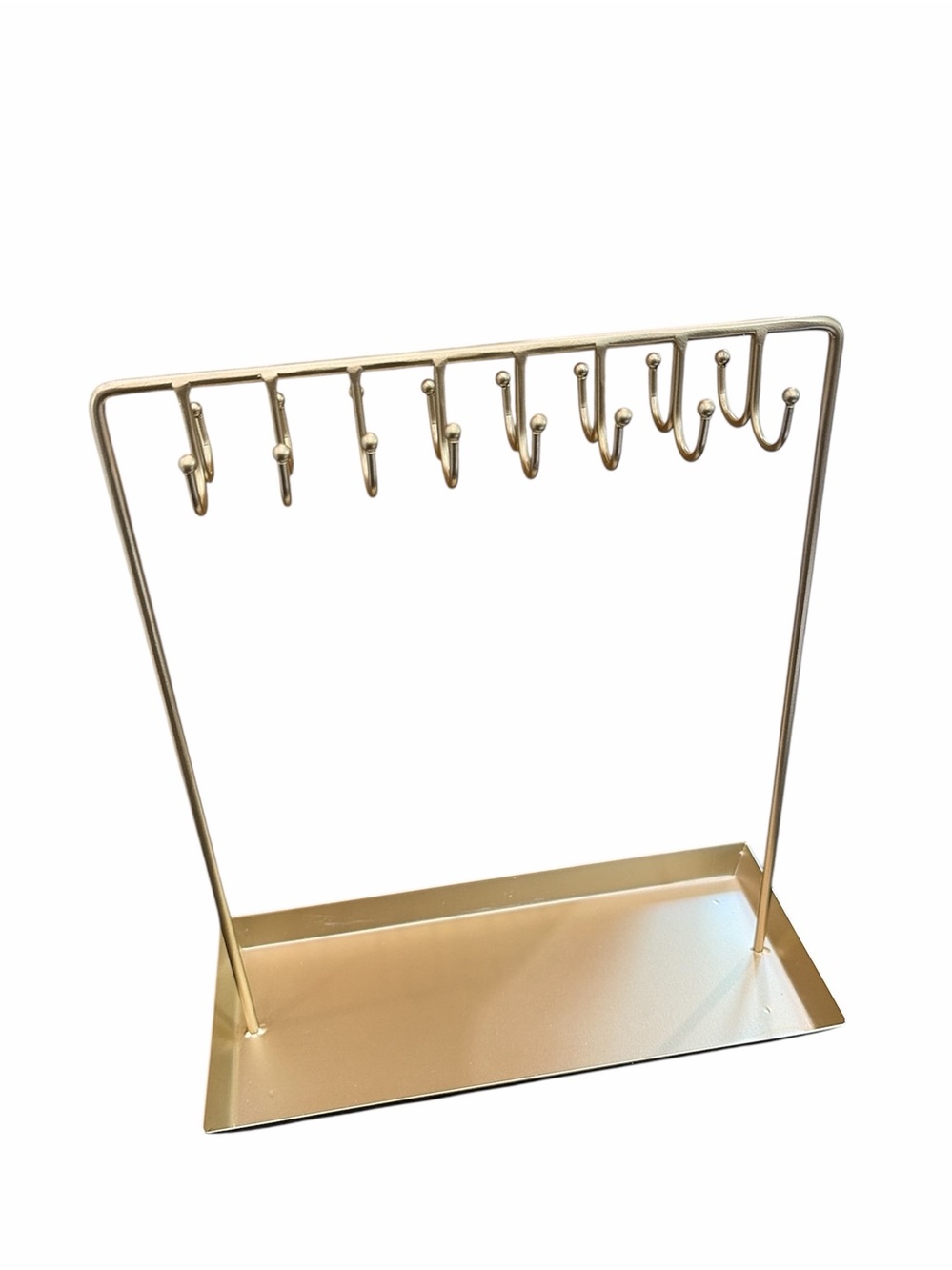 Gold Jewelry Stand Display with Multiple Hooks